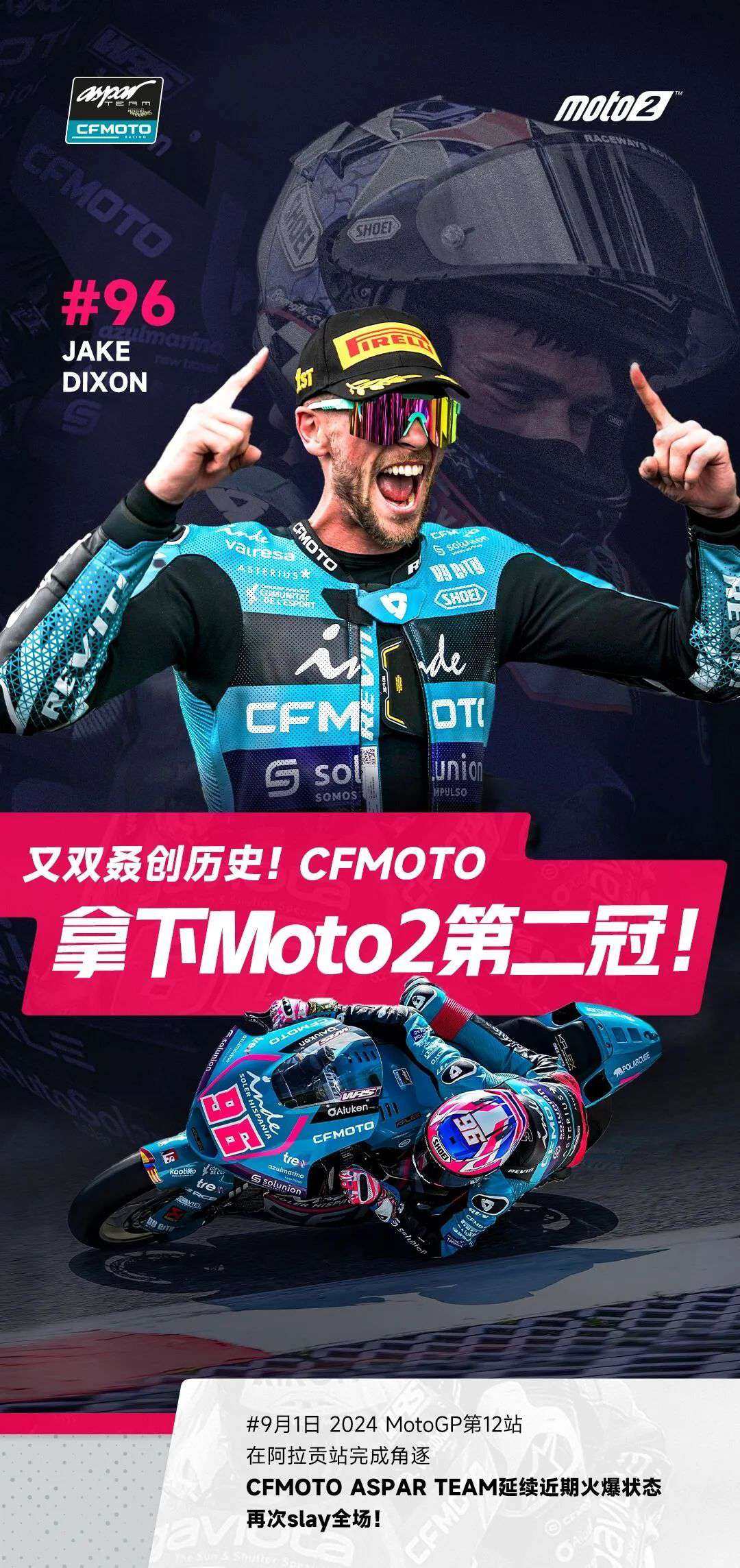 又双叒创历史!CFMOTO拿下Moto2第二冠!