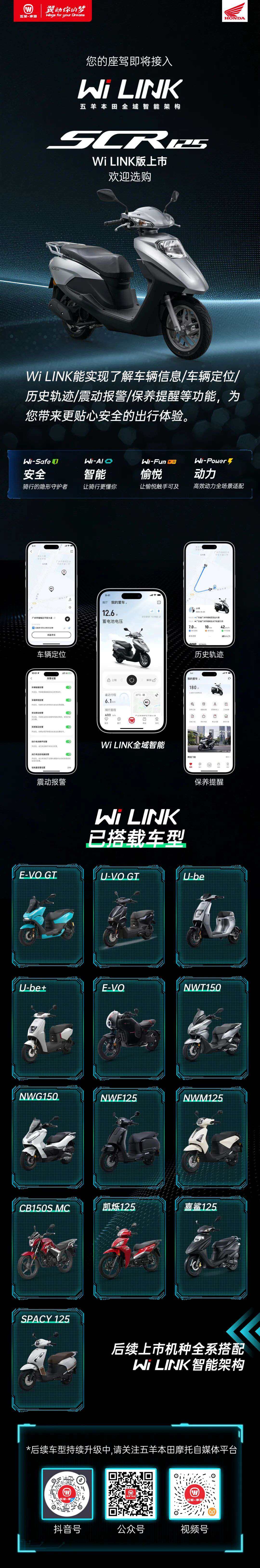 SCR125,Wi LINK版上市!