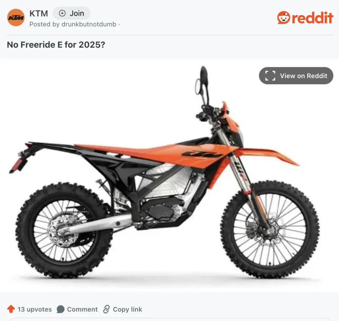 KTM取消其电动越野车的发布计划!/ 升仕回应350龙头螺丝断裂:系车主私自拆装螺丝 | 车坛头条