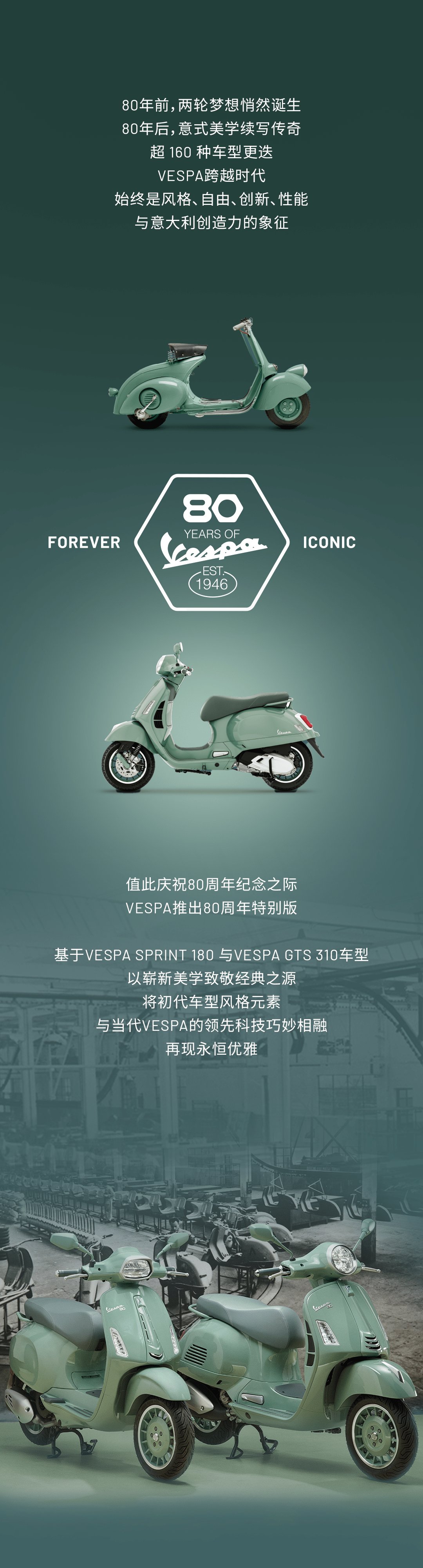 致敬经典之源!VESPA 80周年特别版惊艳登场