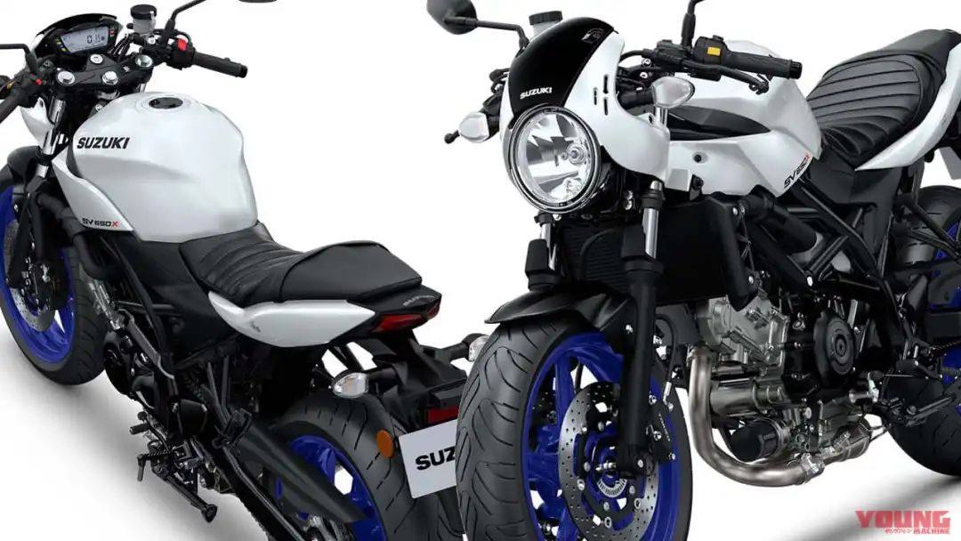 铃木「SV650X」新色白色登场!将于1/24发布,采用新的蓝色。