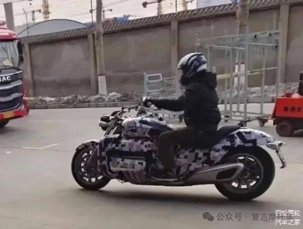 长城8缸摩托车引擎专利图流出,霸气十足!