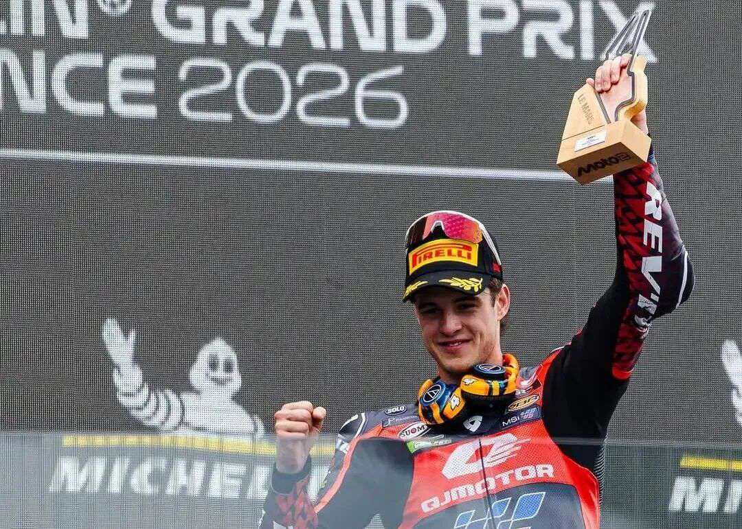 MotoGP法国站登上领奖台,QJMOTOR在Moto2组别拿下季军