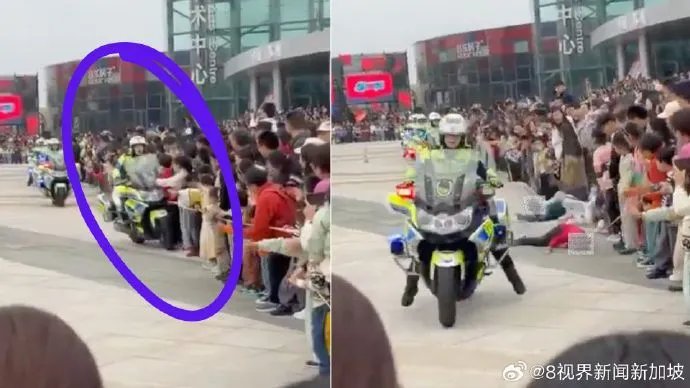 骑摩托表演失控撞飞数儿童,铁骑小姐姐未及时查看伤者引批评