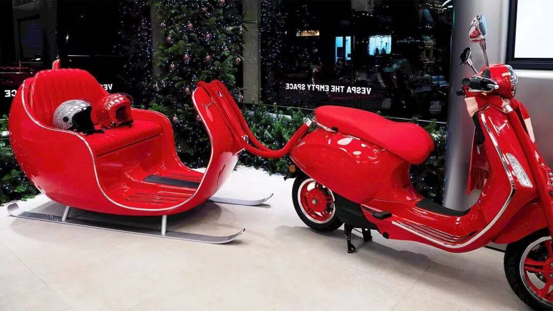 圣诞老人和新坐骑?只有5台!Vespa 圣诞雪橇版限定款来了