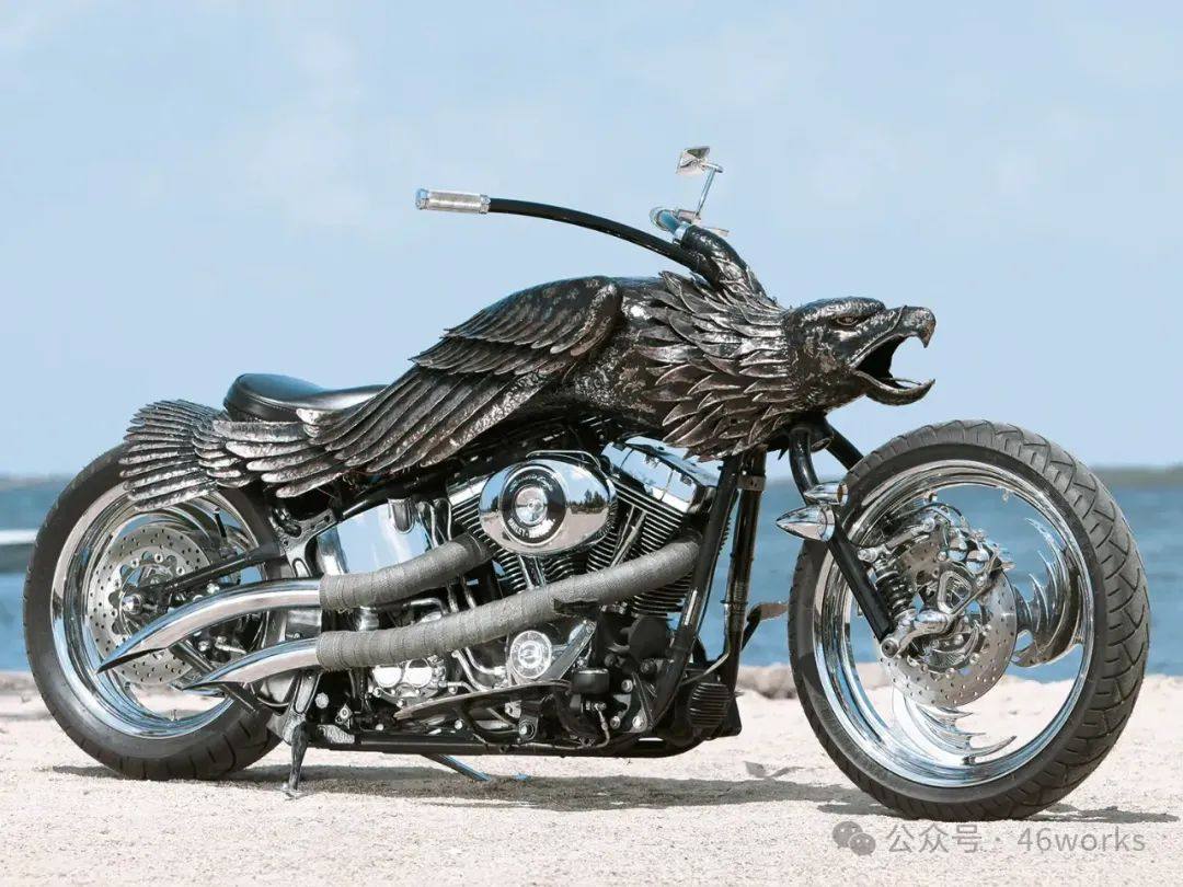 铜雕雄鹰:Harley Davidson Heritage Softail