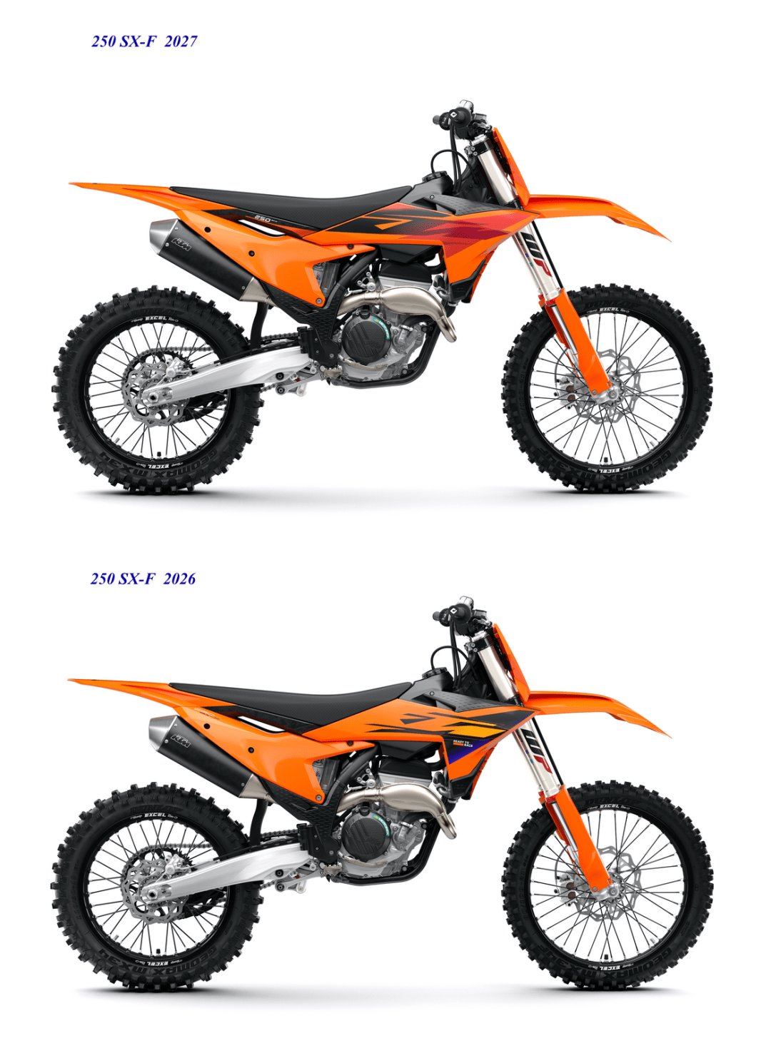 KTM 2027 市售越野赛车 SX、SX-F 全尺寸系列