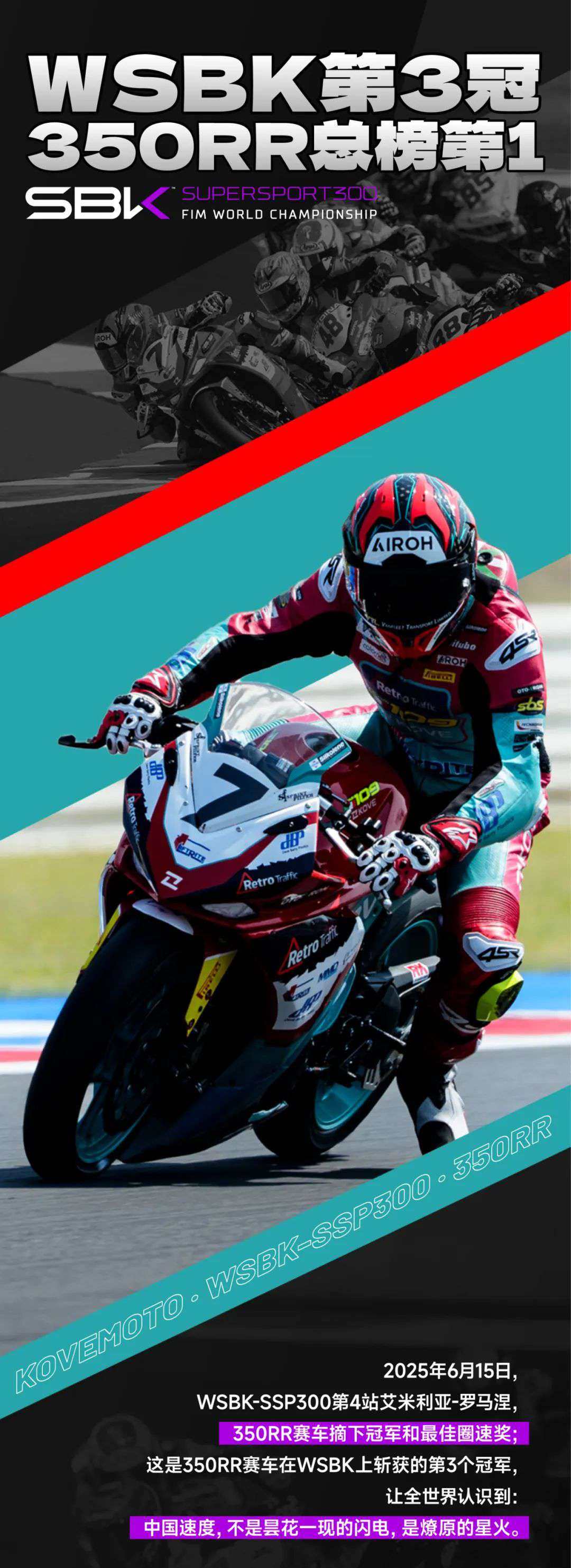 WSBK第3冠丨350RR总榜第1