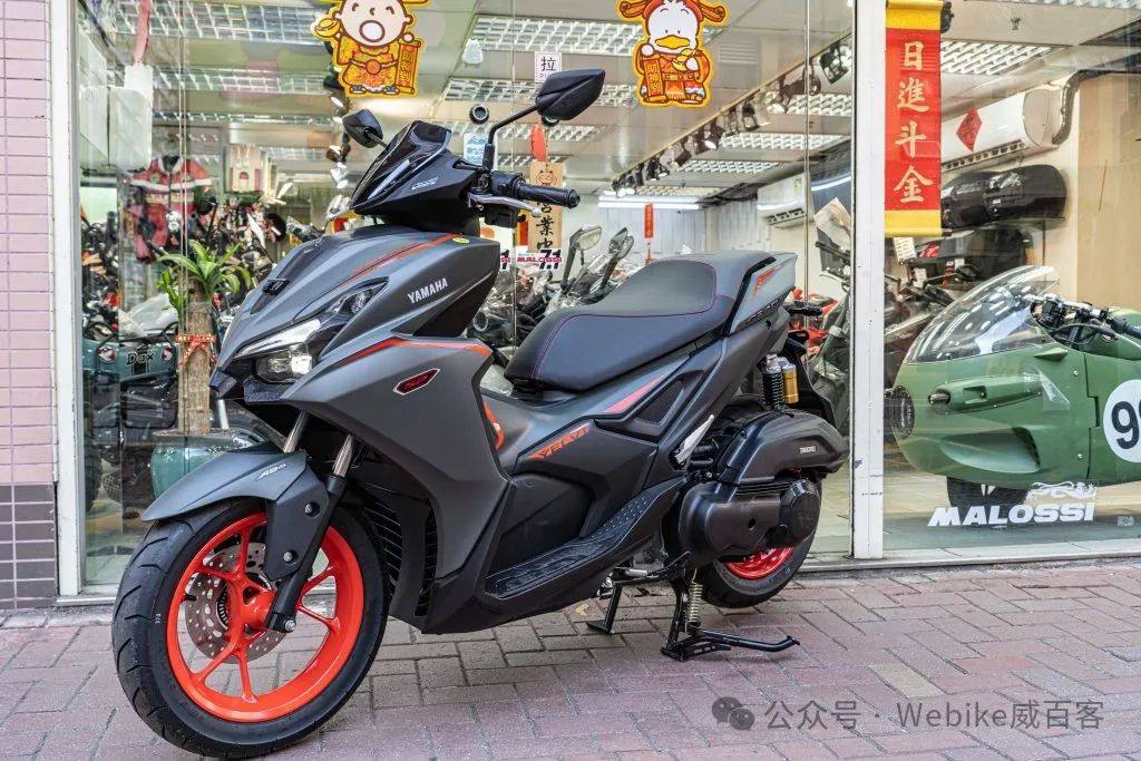 雅马哈2025 Aerox Alpha 155实车展示,搭载YECVT、TFT仪表,性能再进化!
