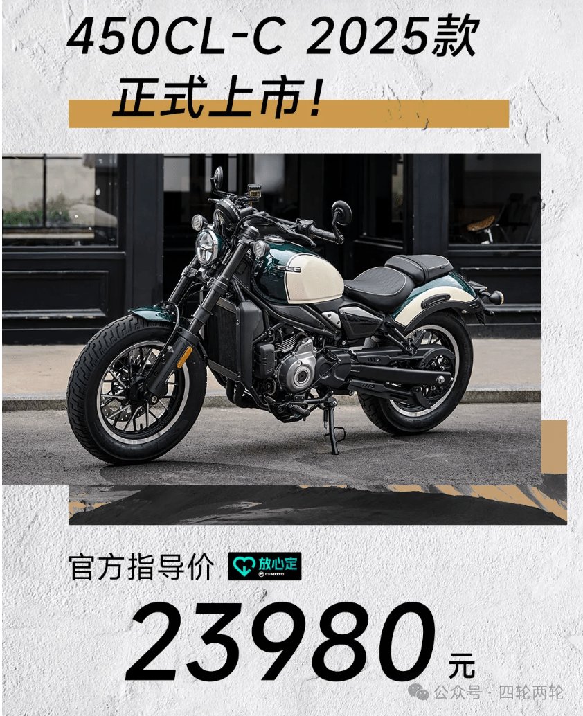 23980元,2025款春风450CLC,升级又降价!可以冲了!