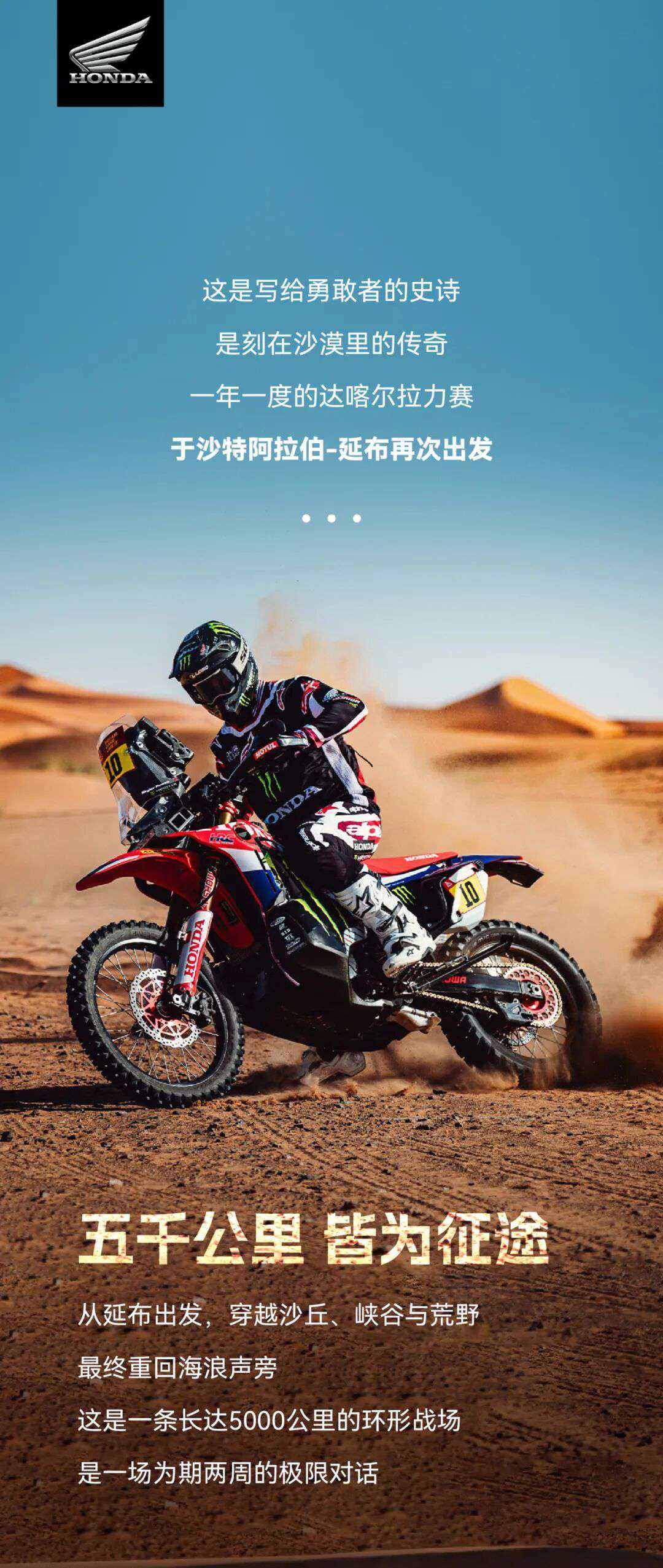 2026达喀尔拉力赛 | 奔赴沙海,Monster Energy Honda HRC再启征程!