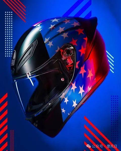 AGV发布K1S新花色Stars & Stripes​，川普最喜欢的头盔