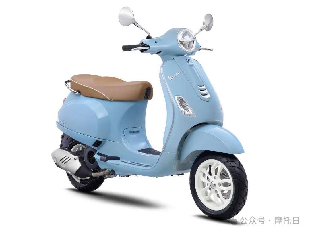 Vespa发布2024款LX125,全新卡普里蓝皮肤配白色轮毂