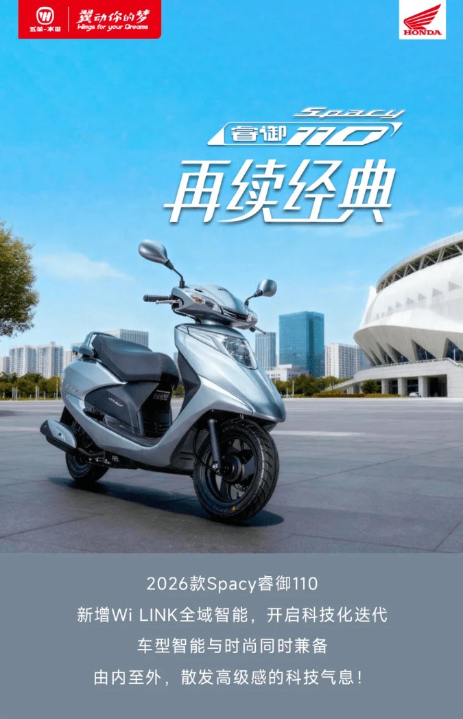 2026款Spacy睿御110新车上市!