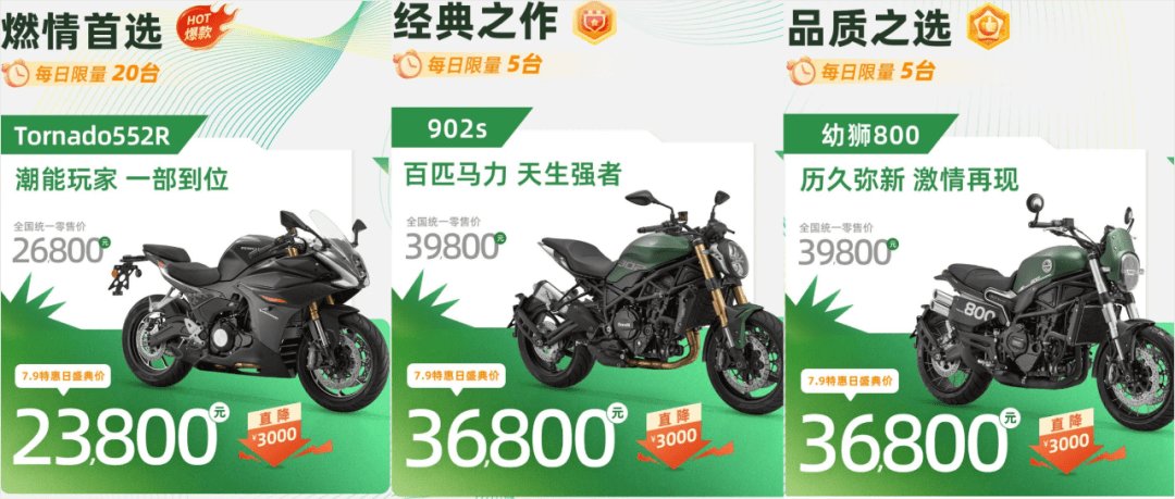 贝纳利抄底攻略:552仿赛降至23800元,902S只要36800元