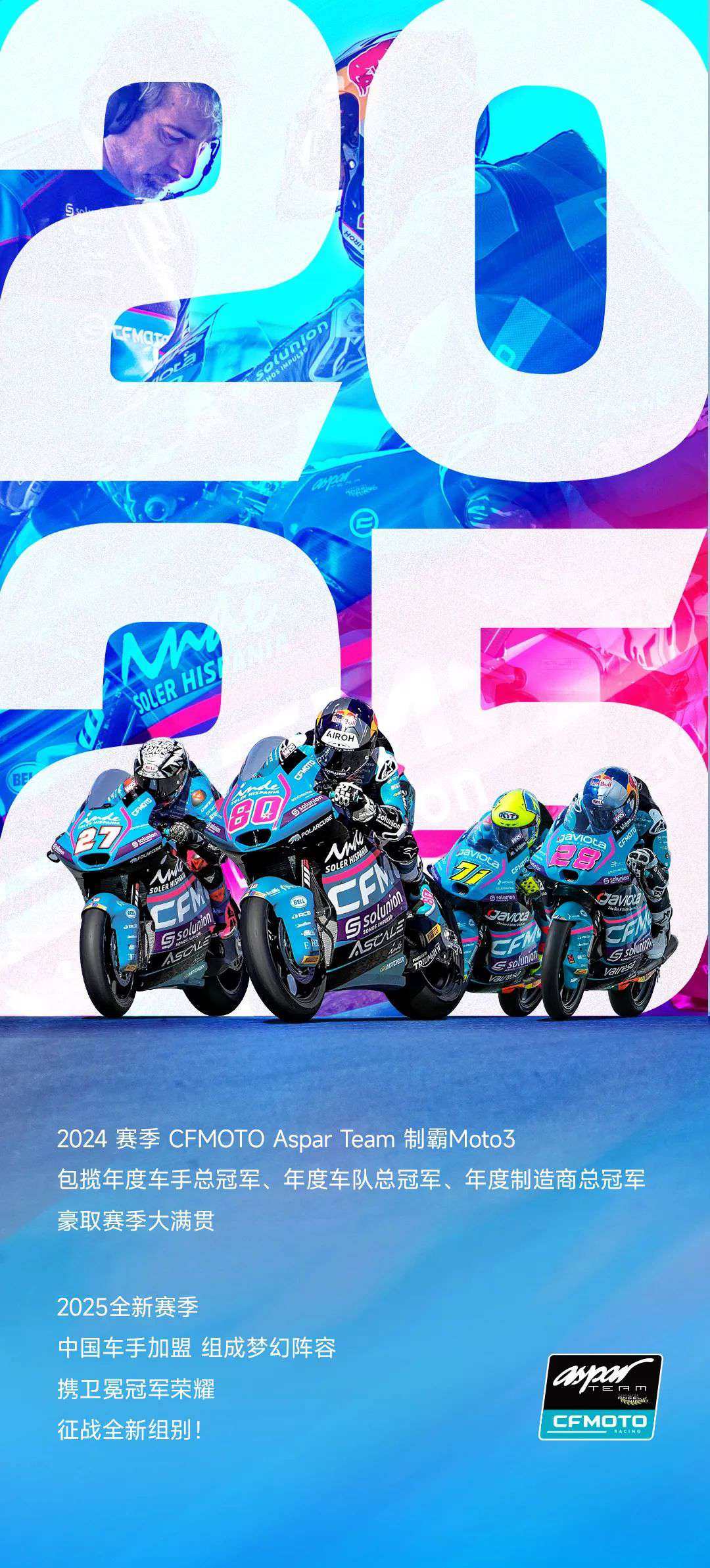 中国车手加盟！CFMOTO车队2025 MotoGP赛事阵容官宣！