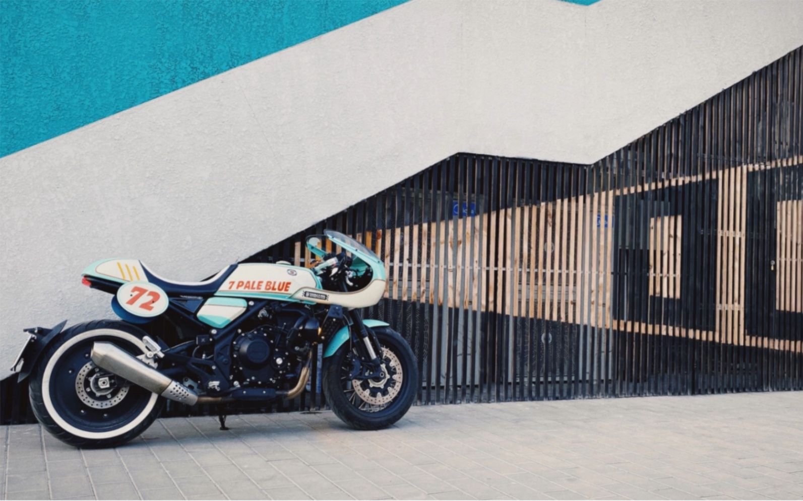 caferacer改装高金GK500现代咖啡风格改装3.0版本提夫尼蓝高金