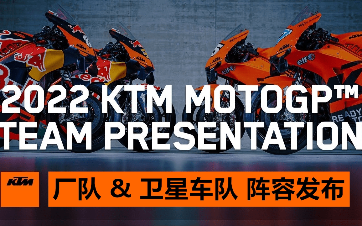 MotoGP™ / KTM厂队 & Tech3卫星车队 2022 正式发布介绍 · 车手名单见简介
