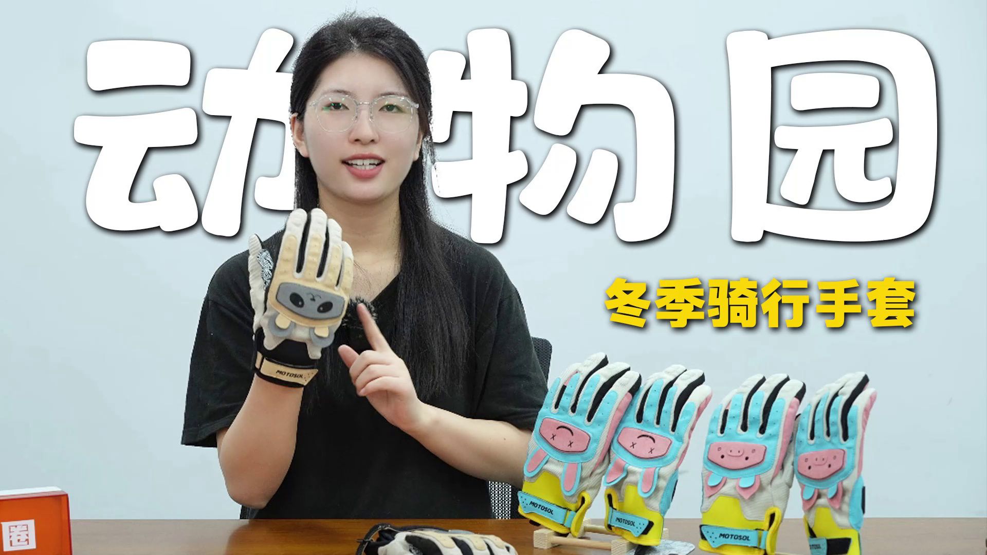 可爱萌系秋冬骑行手套，动物园主题！